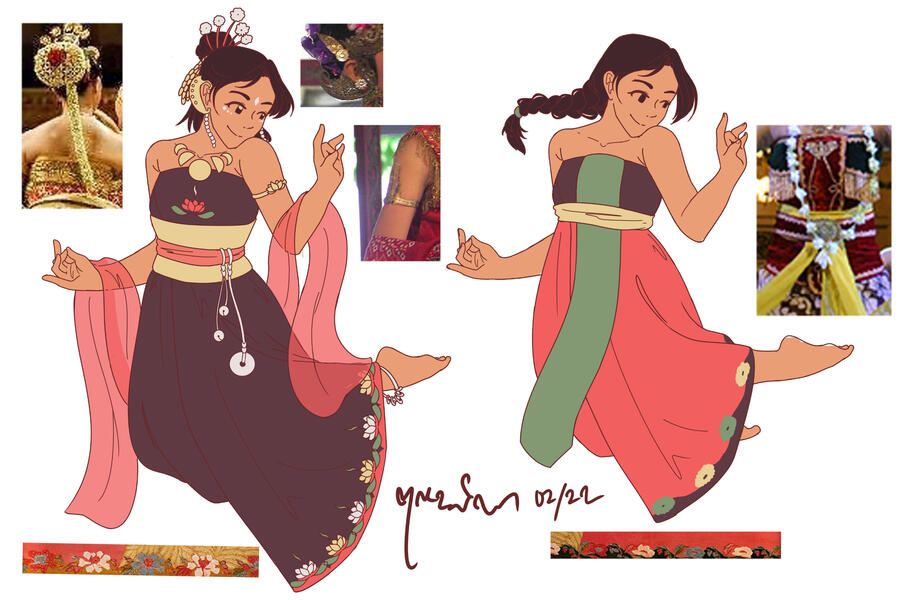 Nawang Wulan presents as a figure who is able to be nurturing and warm yet also wild and raging in her passion.